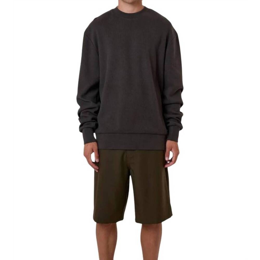 NEW THRILLS arts and industrial oversize crewneck top in dark charcoal